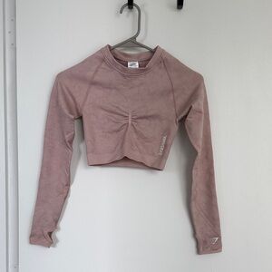 Gymshark Women's Mauve Long Sleeve Crop Top